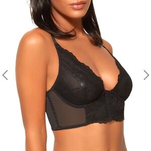 Gossard Superboost Longline UNDERWIRE Black Lace Bralette 36H